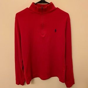 Red Polo Ralph Lauren quarter zip LIKE NEW